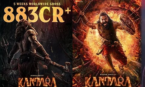 5 வாரத்தில் ரூ.883 கோடி வசூலித்த “காந்தாரா சாப்டர் 1”