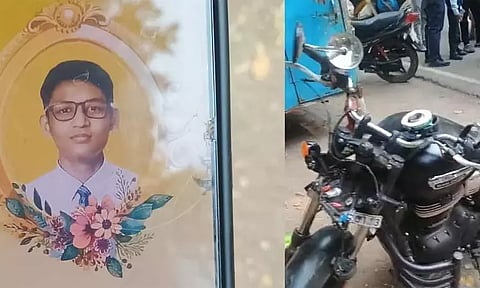 பிறந்தநாளன்று புல்லட் பைக் பரிசளித்த தந்தை: பஸ் மீது மோதி பள்ளி மாணவன் பலி