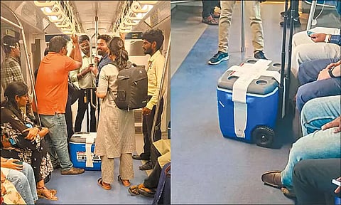 உறுப்பு மாற்று அறுவை சிகிச்சை: சென்னை மெட்ரோ ரெயிலில் பாதுகாப்பாக பயணித்த நுரையீரல்