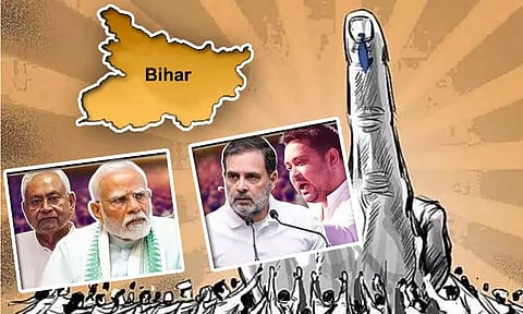 2-ம் கட்ட தேர்தல்: பீகாரில் 122 தொகுதிகளில் நாளை வாக்குப்பதிவு