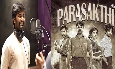 “பராசக்தி” படத்தின் டப்பிங் பணியில் நடிகர் அதர்வா