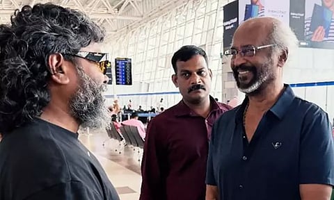 சென்னை விமான நிலையத்தில் ரஜினிகாந்த் - பா.ரஞ்சித் சந்திப்பு