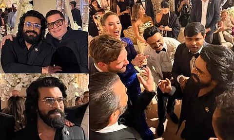 Viral Pics: Ram Charan Steals the Spotlight at Mantena Wedding; Meets Donald Trump Jr and Others