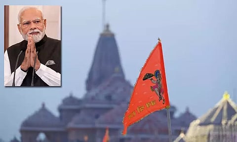 அயோத்தி ராமர் கோவிலில் இன்று காவிக்கொடி ஏற்றுகிறார் பிரதமர் மோடி