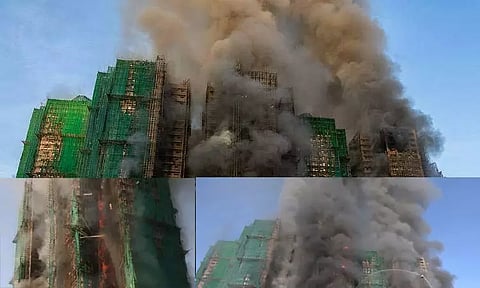 ஹாங்காங்: அடுக்குமாடி குடியிருப்பில் பயங்கர தீ விபத்து - 13 பேர் பலி