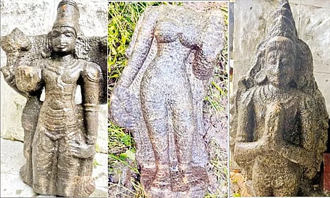 கீழடி அருகே 800 ஆண்டுகள் பழமையான பாண்டியர் கால கோவில் சிலைகள் கண்டெடுப்பு