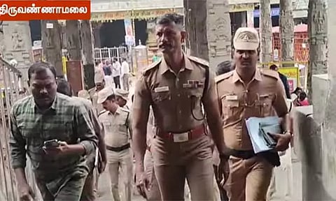 திருவண்ணாமலையில் கார்த்திகை தீபத் திருவிழா - காவல் அதிகாரிகள் ஆய்வு