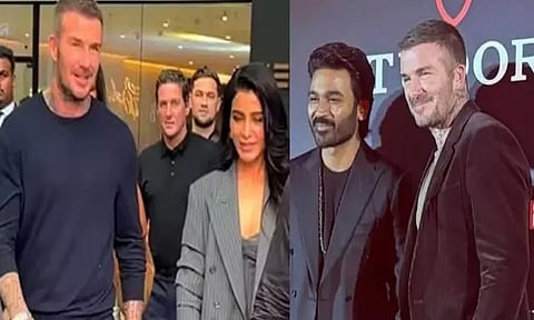 கால்பந்து வீரர் டேவிட் பெக்கமுடன் நடிகை சமந்தா; வைரலாகும் வீடியோ