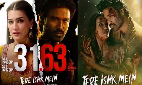 2 நாட்களில் ரூ.31 கோடி வசூலித்த தனுஷின் “தேரே இஷக் மெய்ன்”