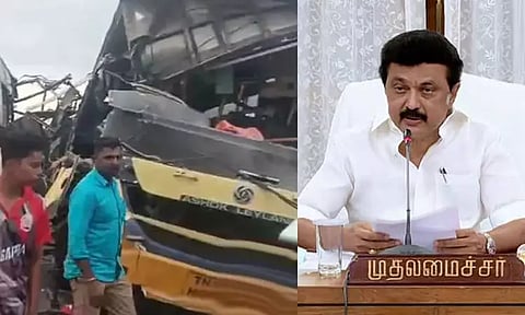 பேருந்துகள் மோதிய விபத்தில் 11 பேர் உயிரிழப்பு: முதல்-அமைச்சர் மு.க.ஸ்டாலின் இரங்கல்