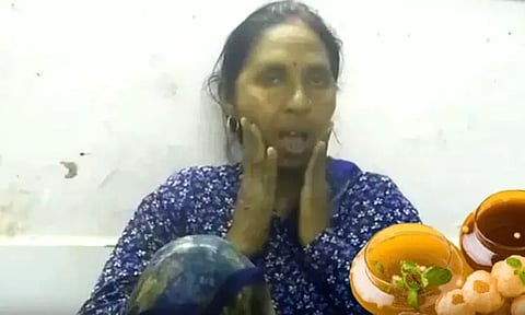 பானி பூரிக்கு ஆசைப்பட்ட பெண்.. வாயை மூட முடியாமல் தவித்த பரிதாபம்