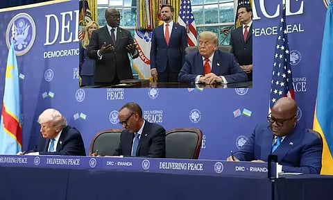 காங்கோ, ருவாண்டா இடையே அமைதி ஒப்பந்தம்; டிரம்ப் முன்னிலையில் கையெழுத்து