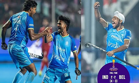 ஜூனியர் உலகக் கோப்பை ஆக்கி: இந்தியா அரையிறுதிக்கு முன்னேற்றம்