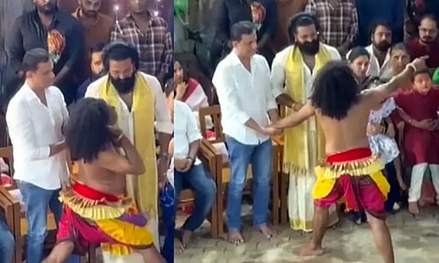 "நீ அழ வேண்டாம்..நான் இருக்கிறேன்!" ரிஷப் ஷெட்டிக்கு ஆசிர்வாதம் வழங்கிய பஞ்சுருளி