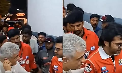 Actor Simbu with Ajith Kumar in Malaysia