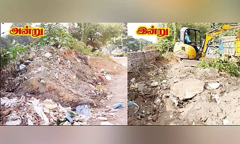 சேலம் பெரியார் மேம்பாலம் கீழ் பகுதியில் மண் குவியல்கள் அகற்றும் பணி தொடக்கம்