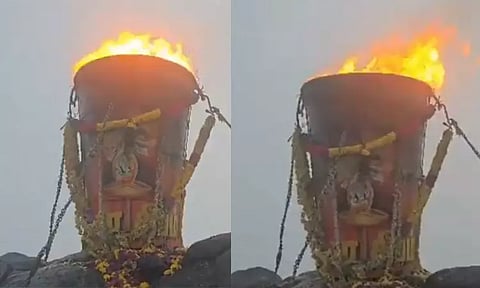 7-வது நாளாக சுடர் விட்டு எரியும் திருவண்ணாமலை மகா தீபம்