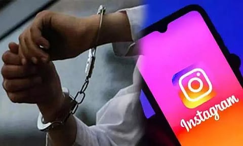 இன்ஸ்டாகிராமில் பழகி வந்த பெண்ணுக்கு ஆபாசபடம் அனுப்பிய வாலிபர் கைது