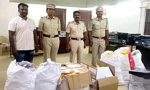 தூத்துக்குடியில் 112 கிலோ புகையிலை பொருட்கள் பறிமுதல்