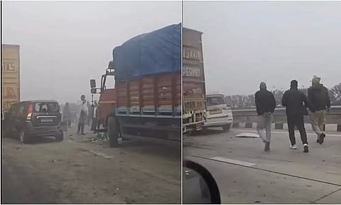 உ.பி.: கடும் பனிமூட்டத்தால் அடுத்தடுத்து மோதிய வாகனங்கள் - பலர் காயம்