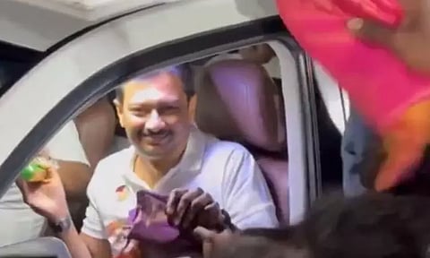 திருவண்ணாமலை சென்றடைந்த உதயநிதி ஸ்டாலினுக்கு உற்சாக வரவேற்பு