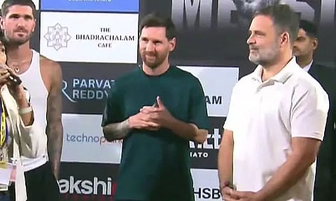 மெஸ்ஸியை சந்தித்து பேசிய ராகுல் காந்தி