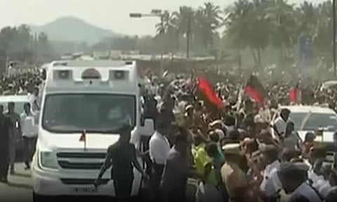 திருவண்ணாமலையில் முதல்-அமைச்சர் மு.க.ஸ்டாலினுக்கு உற்சாக வரவேற்பு