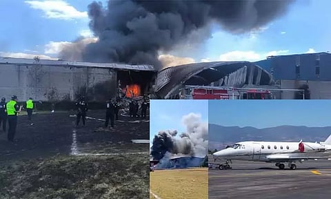 மெக்சிகோ: சிறிய ரக விமானம் கட்டிடத்தில் மோதி விபத்து - 7 பேர் பலி