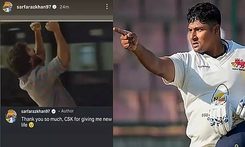 புதிய வாழ்க்கை கொடுத்த சென்னை அணிக்கு நன்றி; சர்பராஸ் கான்