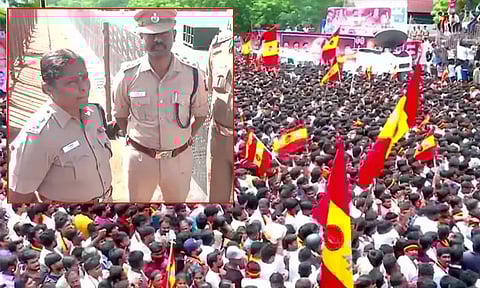 ஈரோட்டில் தவெக பிரசாரம் நடைபெறவுள்ள இடத்தில் எஸ்.பி. ஆய்வு