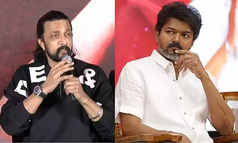பத்திரிக்கையாளர் சந்திப்பில் விஜயின் அரசியல் குறித்த கேள்வி?- நடிகர் கிச்சா சுதீப் பதில்