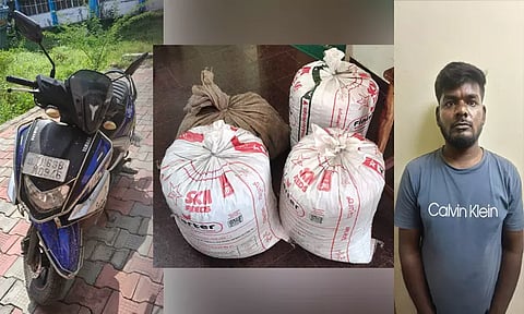 இலங்கைக்கு கடத்த முயன்ற ரூ.1 கோடி மதிப்பிலான கஞ்சா பறிமுதல்: வாலிபர் கைது