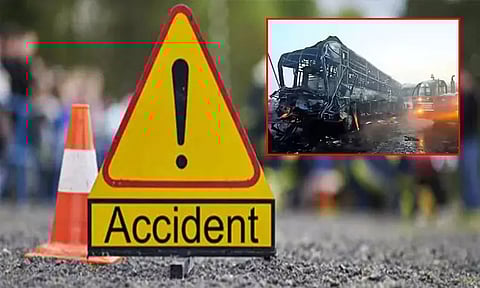 உ.பி.: அடுத்தடுத்து வாகனங்கள் மோதி தீப்பிடித்த விபத்தில் பலி எண்ணிக்கை 19 ஆக உயர்வு