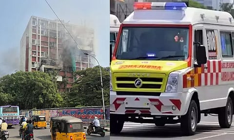 பிஎஸ்என்எல் அலுவலகத்தில் தீ விபத்து எதிரொலி - 108 ஆம்புலன்ஸ் சேவை பாதிப்பு