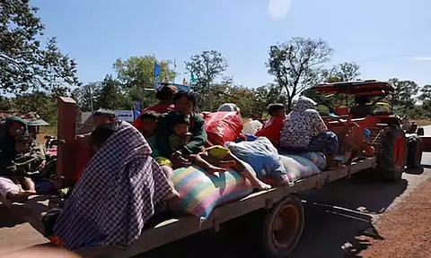 தாய்லாந்து - கம்போடியா மோதலால் இடம்பெயரும் மக்கள்