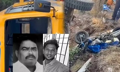 கடலூர்: பைக் மீது பள்ளி வேன் மோதி தந்தை, மகன் பலி