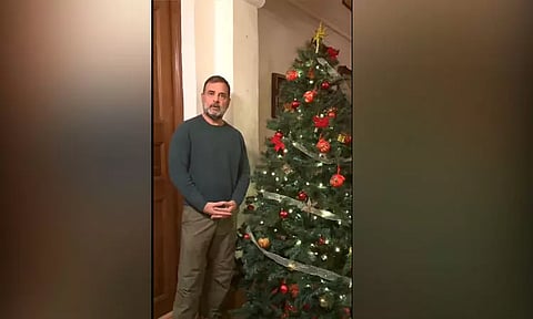 வீடியோ வெளியிட்டு கிறிஸ்துமஸ் வாழ்த்து கூறிய ராகுல்காந்தி