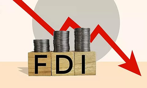 நிகர அன்னிய நேரடி முதலீடு தொடர்ந்து 3-வது மாதமாக வீழ்ச்சி