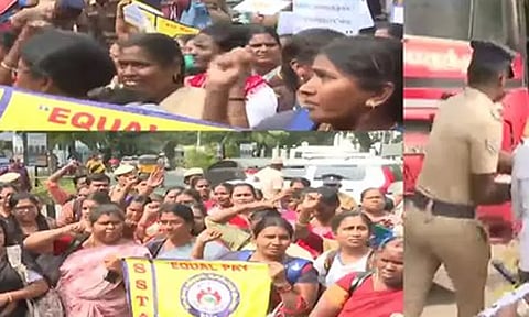 சென்னையில் போராட முயன்ற இடைநிலை ஆசிரியர்கள் கைது