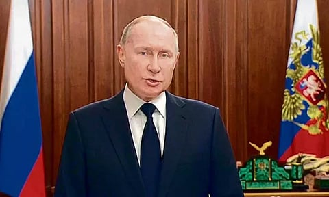 இந்தியா உள்பட உலக நாடுகளின் தலைவர்களுக்கு ஆங்கில புத்தாண்டு வாழ்த்து தெரிவித்த ரஷிய அதிபர் புதின்
