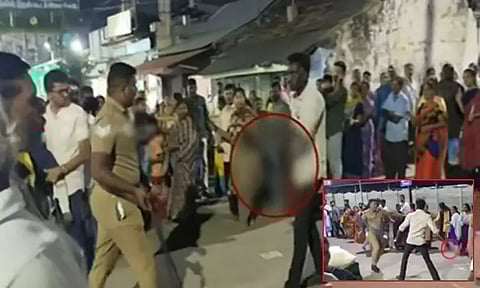 திருப்பூரில் காவலரைக் கத்தியால் தாக்க முயன்ற வாலிபரால் பரபரப்பு