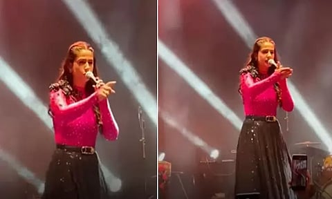 ‘எனக்கு உங்கள் மகள் வயது...’ - அநாகரீகமாக நடந்து கொண்டவருக்கு மேடையில் இருந்தே பதிலடி கொடுத்த பாடகி