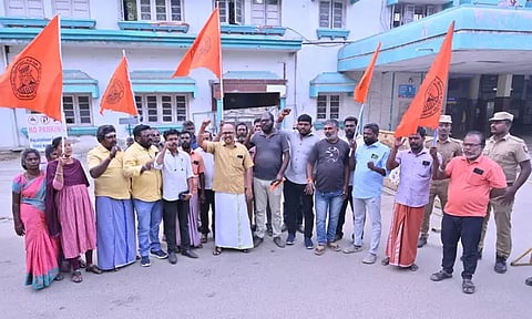 திருப்பூரில் இந்து முன்னணி மாநில தலைவர் கைது: நெல்லையில் போராட்டம்