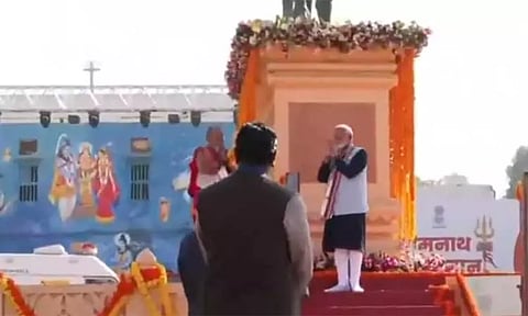 குஜராத்: சோமநாதர் கோவில் விழாவில் பிரதமர் மோடி பங்கேற்பு