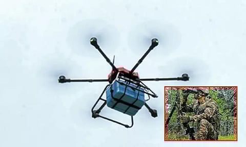 காஷ்மீர்: எல்லை கட்டுப்பாட்டு கோடு பகுதியில் பறந்த பாகிஸ்தான் டிரோன்கள் விரட்டியடிப்பு