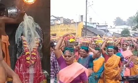 கரூர் தோட்டக்குறிச்சி மலையம்மன் கோவிலில் அம்மனுக்கு பாலாபிஷேகம்