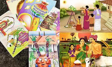 ஞாபகம் வருதே... மறைந்துபோன பொங்கல் வாழ்த்து அட்டைகள்!