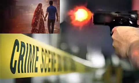 கணவனை கைவிட்டு காதலனுடன் சென்ற இளம்பெண்ணை சுட்டுக்கொன்ற தந்தை