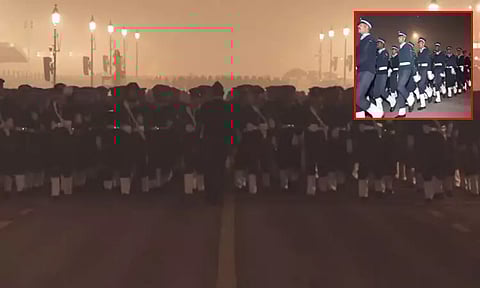 77-வது குடியரசு தினம்; டெல்லியில் கடும் குளிரில் ராணுவ அணிவகுப்பு ஒத்திகையில் வீரர்கள்