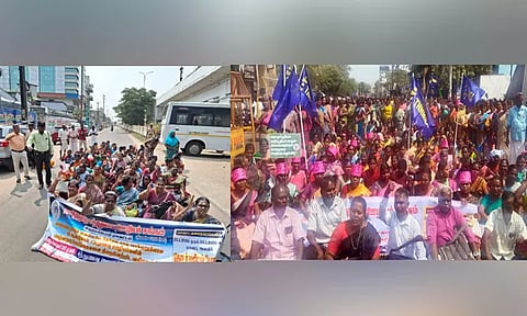 நெல்லை, தூத்துக்குடியில் சத்துணவு ஊழியர்கள் சாலை மறியல்: நூற்றுக்கணக்கானோர் கைது